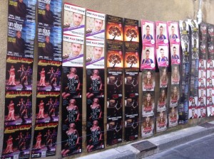 Affiches au festival d'Avignon 2015